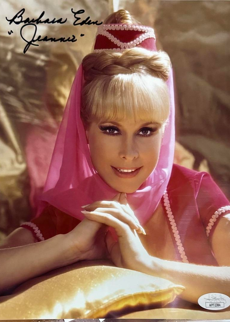 Barbara Eden Signed 8x10 Photo (I Dream Of Jeannie) w/Character Inscription - PSA COA #01